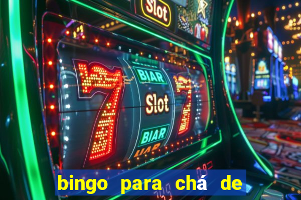 bingo para chá de bebê para imprimir grátis